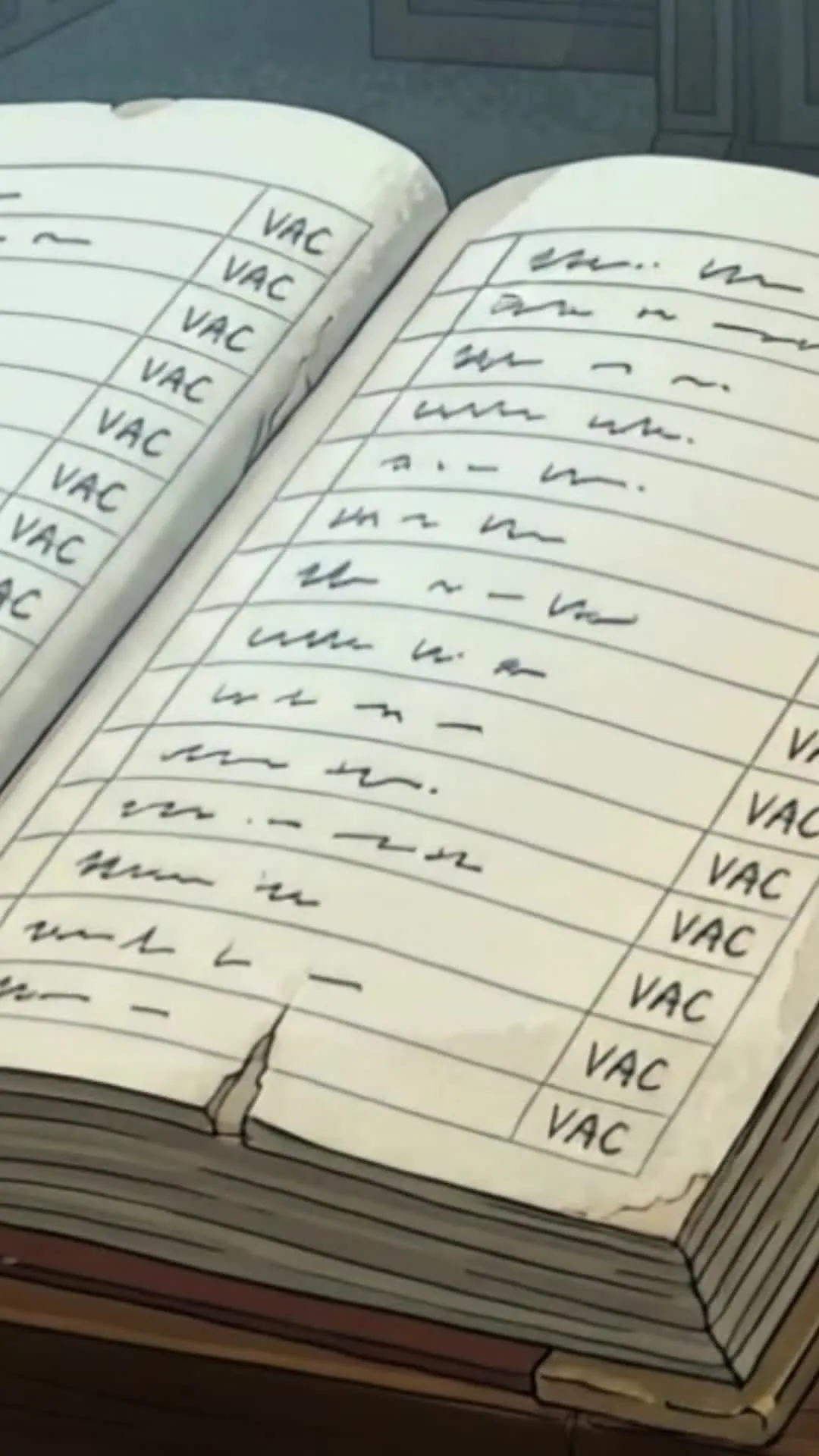 The Ledger on the StandThe rent book is examined page by page before the jury. Each missing tenant’s name is followed by the same handwritten notation: “VAC.” Forged termination forms and redirected mail align with every entry.